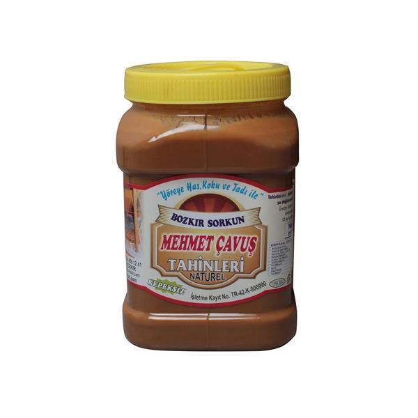 Mehmet Çavuş Bozkır Tahini Kepeksiz Tahin Plastik Kutu 935gr - Image 1