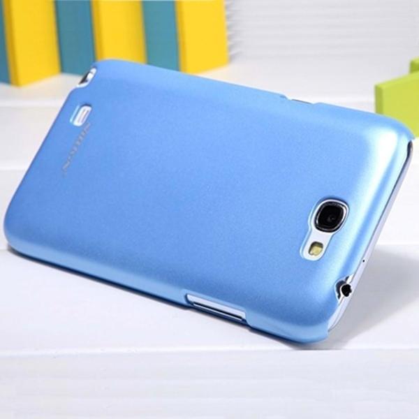 PDAteknoloji Samsung Galaxy Note 2 Parlak Sert Kauçuk Kılıf - Mavi PDA00057 - Image 1