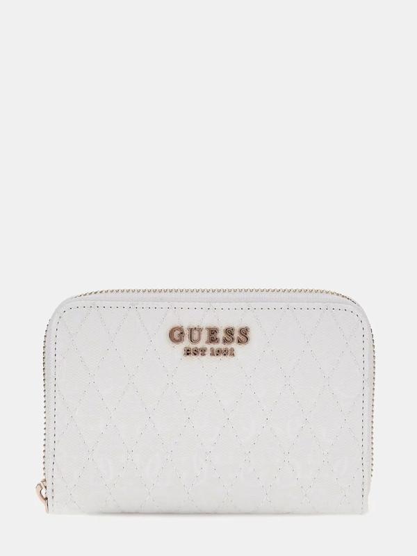 Guess Kadın Beyaz Betula Orta Boy Fermuarlı Cüzdan - Image 1