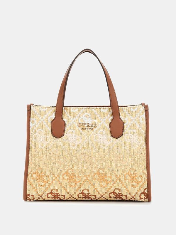 Guess Kadın Koyu Mavi Silvana İki Bölmeli Tote Çanta - Image 1