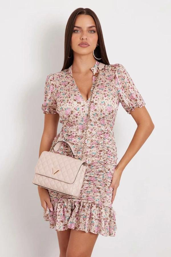Guess Kadın Pembe Giully İki Bölmeli Dönüştürülebilir Flap Ç - Image 1