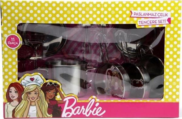 Vardem Kutulu 11Pcs Paslanmaz Çelik Tencere Tava Seti Barbie CH20584S/96434BB - Image 1