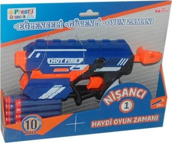 Prestij Oyuncak Hot Fire Nerf Stil Sünger Mermi Fırlatan Nişancı Oyuncak Tabanca 6363 - Image 1