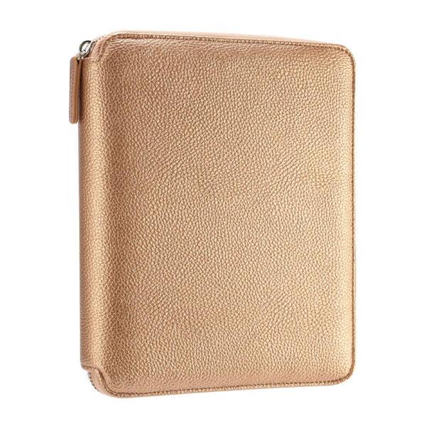 Victoria's Journals Buffalo Zipper Folder A5 Organizer Defter Sedefli Altın 123-0285 - Image 1