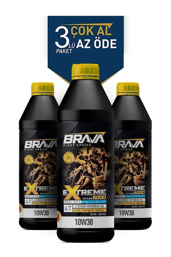 Brava Extreme 6000 4T 10W30 3X 1 Lt Motor Yağı - Image 1