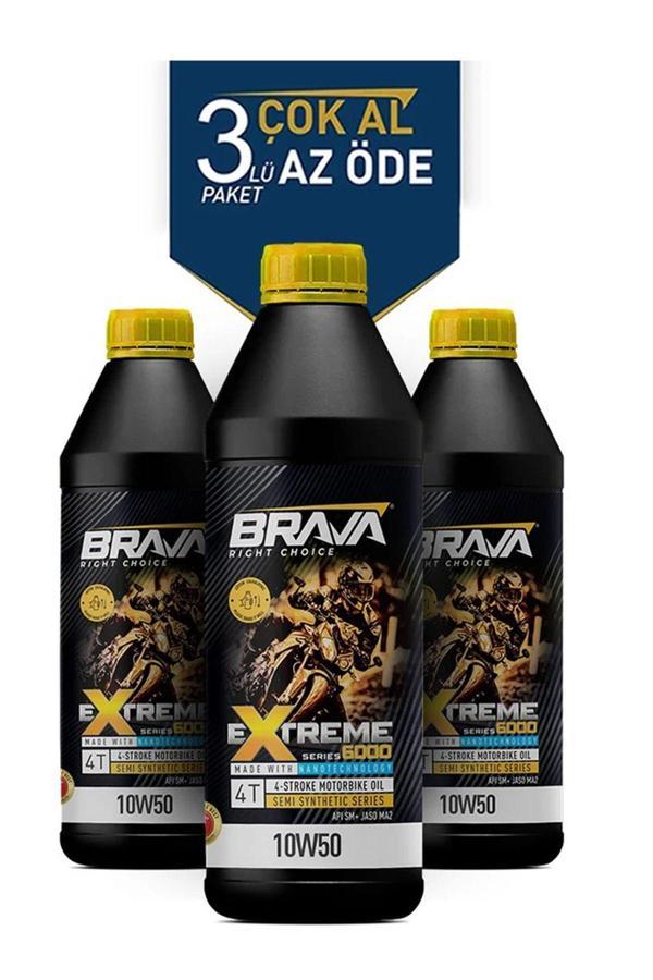 Brava Extreme 6000 4T 10W50 3X 1 Lt Motor Yağı - Image 1