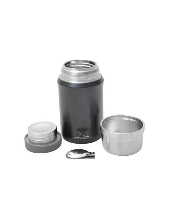 Campout Çift Katmanlı Yemek Termosu 600 ML SİYAH - Image 1