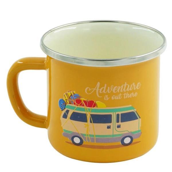 Orcamp Retro Emaye Kupa Bardak 330 cc [Karavan] SARI - Image 1