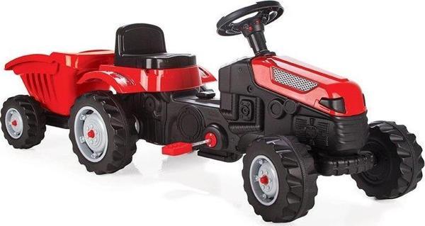 Pilsan Active Traktör Römorklu Pedallı KIRMIZI - Image 1