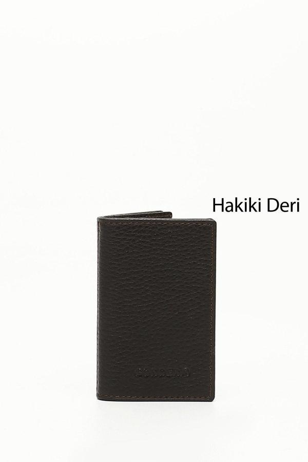 Kahverengi Gön Hakiki Deri Unisex Kartlık 06205 - Image 1