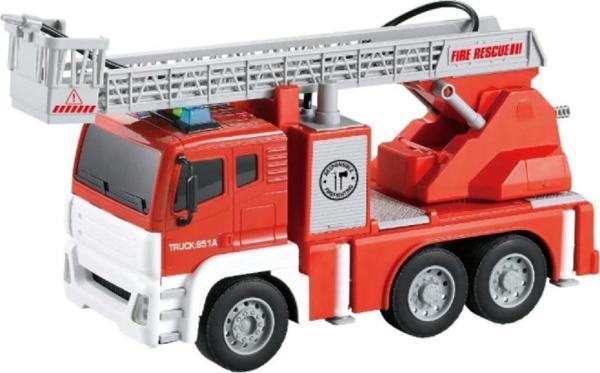 Vardem 1:12 Sürtmeli Sesli Işıklı Su Püskürtmeli Itfaiye WY851A - Image 1