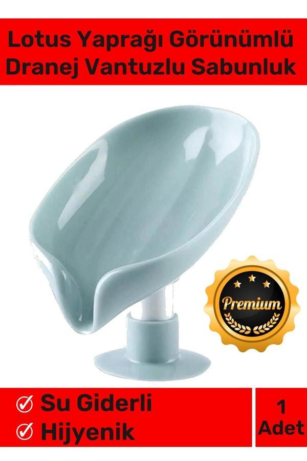 Şık Tasarım Tezgah Üstü Mutfak Banyo Bulaşık Lavabo Vantuzlu Su Tutmaz Giderli Katı Sabunluk - Image 1