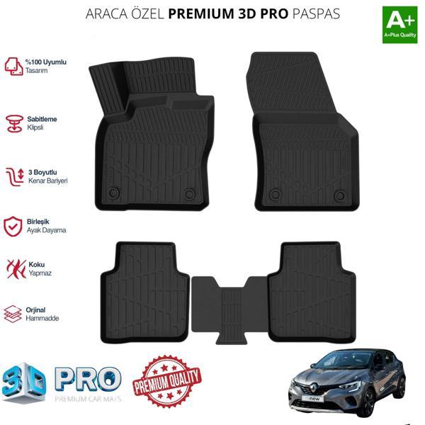 CAPTUR ARACA ÖZEL 3D PASPAS 2019 2020 2021 2022 2023 2024  - Image 1
