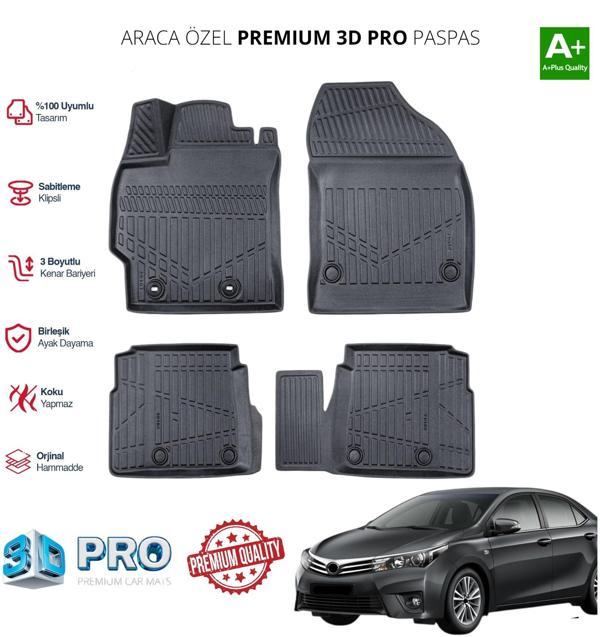 COROLLA ARACA ÖZEL 3D PASPAS 2013 2014 2015 2016 2017 2018  - Image 1