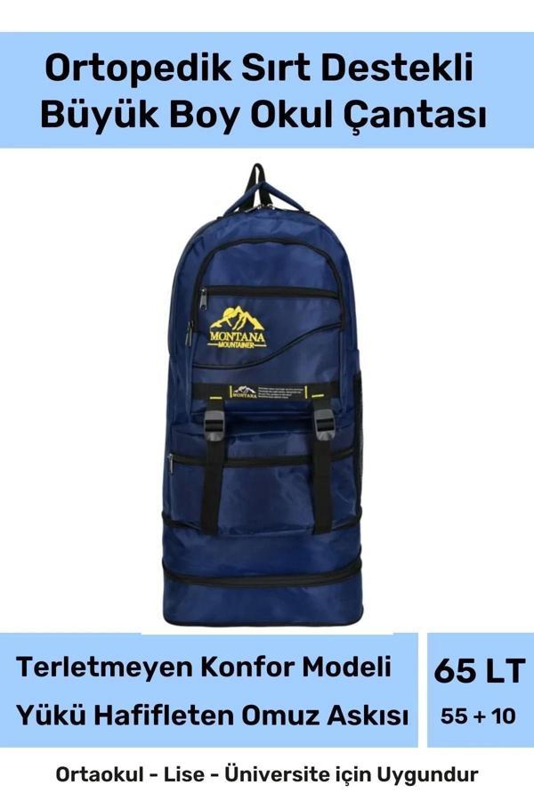 Ortopedik Su Geçirmez Konfor Modeli Fermuarlı Büyük Boy Çok Gözlü Bölmeli Kamp Outdoor Sırt Çantası - Image 1