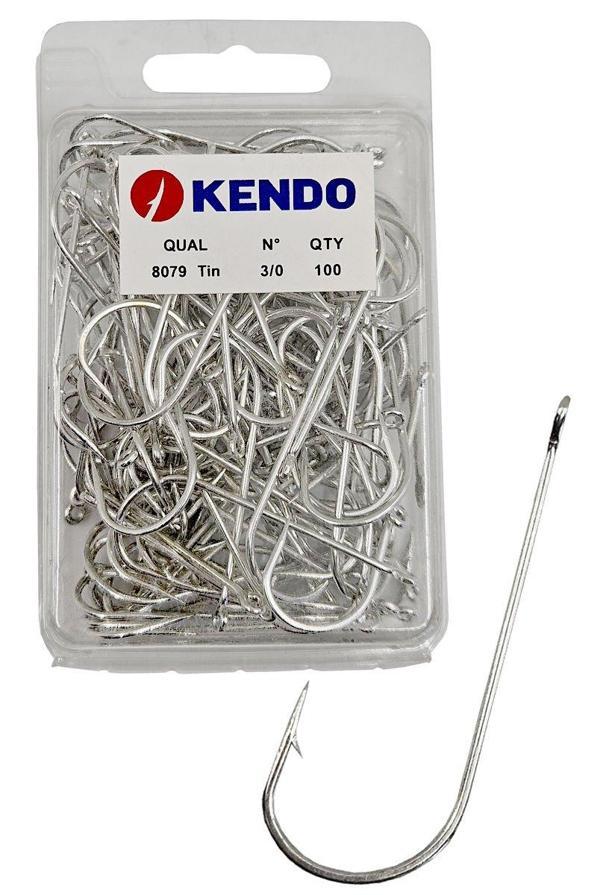 Kendo 8079 Abardeen Tin 3/0 100 Adet Halkalı Olta İğnesi - Image 1