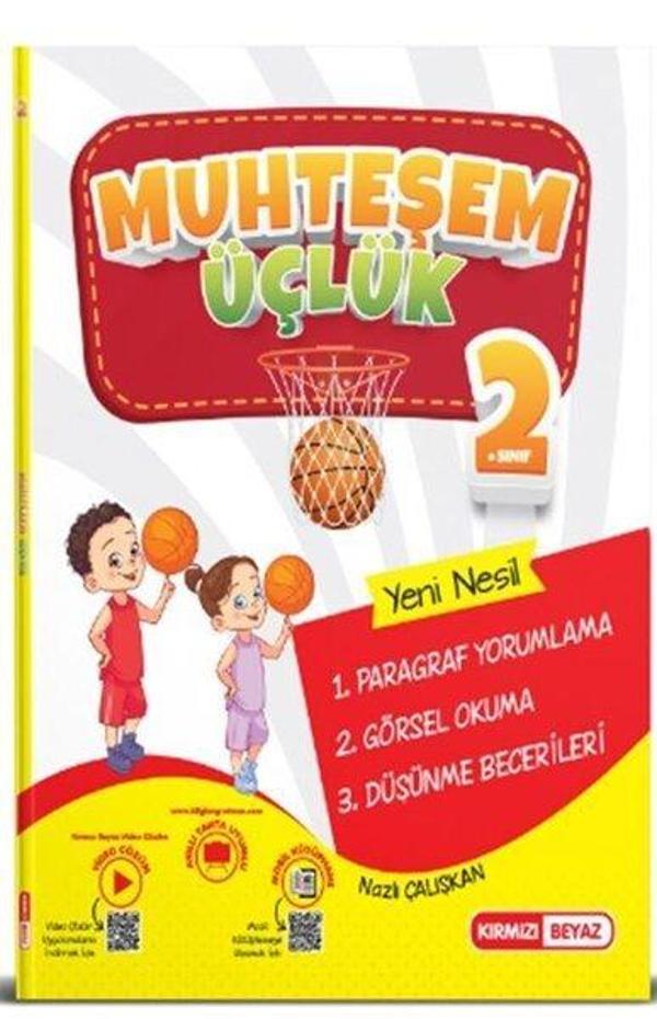 2. Sınıf Muhteşem Üçlük Paragraf Soru Bankası - Kırmızı Beyaz Yayınları-Eğitim - Image 1