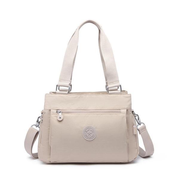 Krinkıl Kumaş Kadın Omuz Çantası Smart Bags 1125 Bej - Image 1