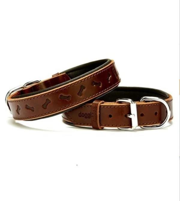 Deri Kemik Desenli Boyun Tasması 3*42-50cm - Image 1