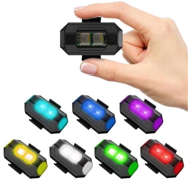 3B Trend Motosiklet Drone Bisiklet Otomotiv Şarjlı Kablosuz Mini Led Lamba Cakarlı 7 Renk Flaşlı - Image 1