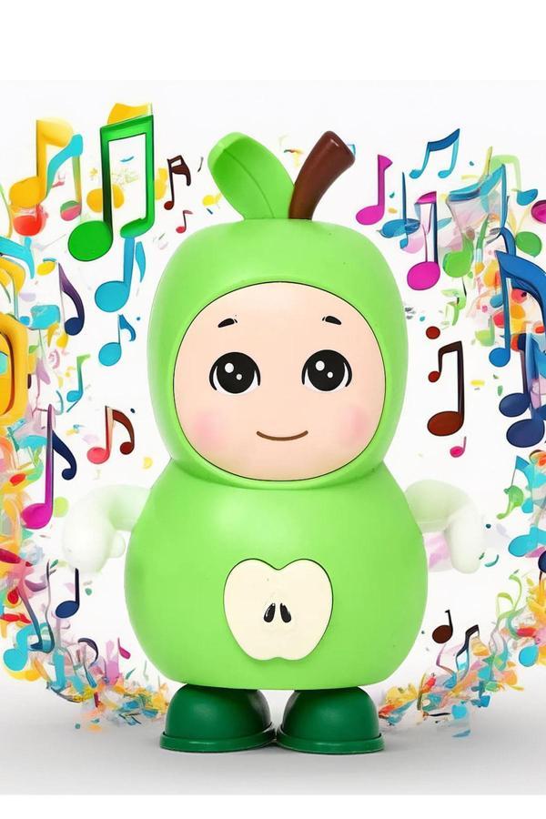 Işıklı ve Müzikli Danseden Elma Oyuncak – 17 cm, Minikler İçin Eğlencenin Adı! - Image 1