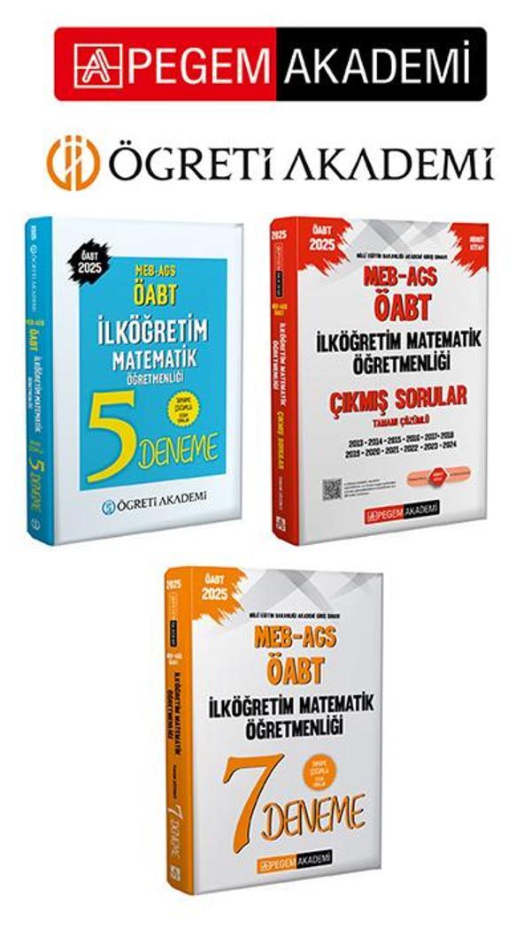 PEGEM AKADEMİ 2025 MEB AGS ÖABT İlköğretim Matematik Öğretmenliği Tamamı Çözümlü 5 Deneme + 2025 MEB - Pegem Akademi Yayıncılık - Image 1