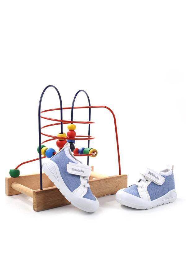 Şirin Bebe 3816 İlk Adım Ortopedik Erkek Bebek Yazlık Keten Ayakkabı - Image 1