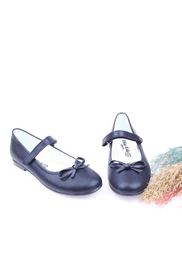 Walkenzo Ortaç 2883 Kız Çocuk Balerin Cırtlı Babet Ayakkabı - Image 1