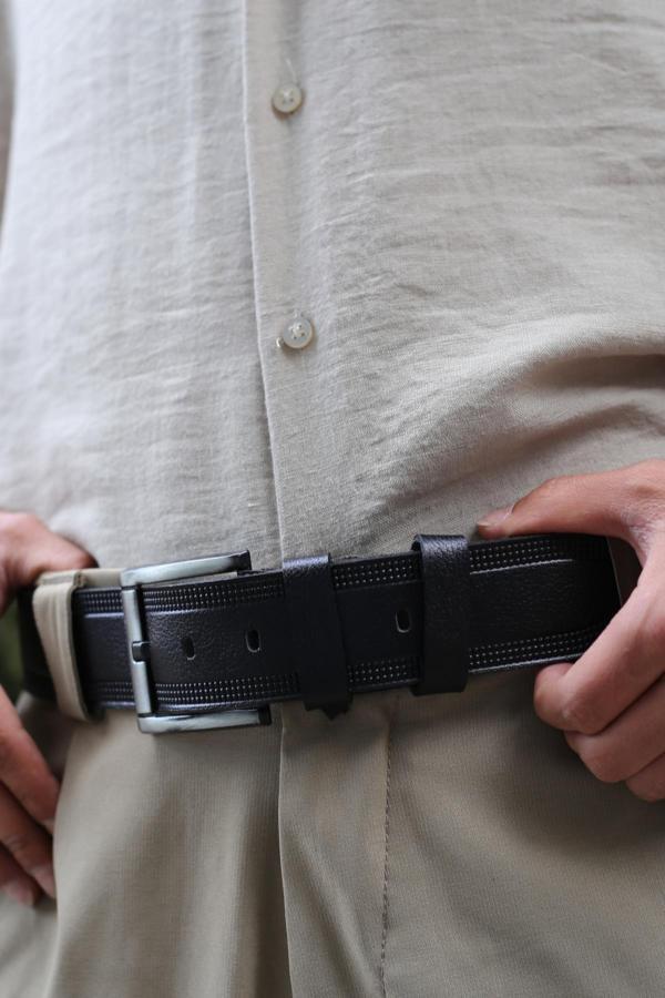 Walkenzo Smt-3986 Erkek Hakiki Deri Klasik Kot Kemeri - Image 1