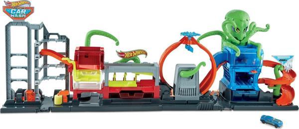 Hot Wheels Dev Ahtapot ile Araba Yıkama Oyun Seti GTT96 - Image 1