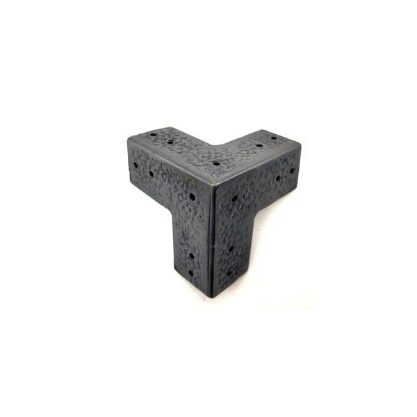 Antika Tarz Dekoratif Pirinç Köşe Gönye - 68x68 mm, Oksit - Image 1