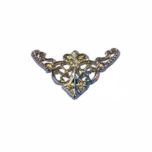 Dekoratif Köşe Süsü, Köşelik - Küçük, 19x34mm, Sarı, 100 Adet - Image 1