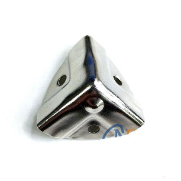 Dekoratif, Kutu, Sandık Köşesi - 35x22 mm, Küçük, Nikel, 100 Adet - Image 1