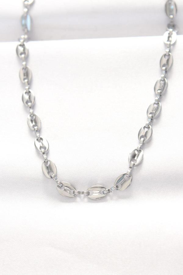 316L Çelik Silver Renk Gemici Zincir Kolye - TJ-BKO8524 - Image 1