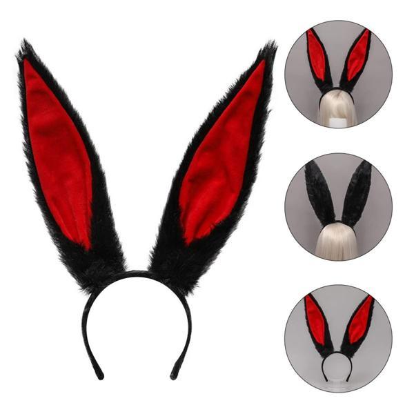 Peluş Malzemeden İmal Mega Boy Şekil Verilebilir Tavşan Kulağı Siyah 14X43 cm - Image 1