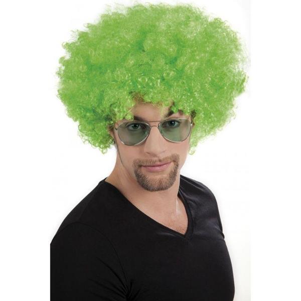 Yeşil Renk Kıvırcık Afro Bonus Peruk - Image 1
