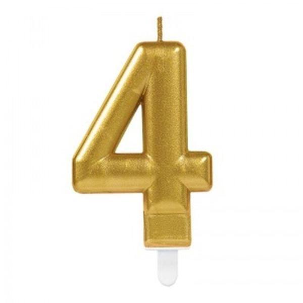 4 Rakam Mum Gold Renk - Image 1