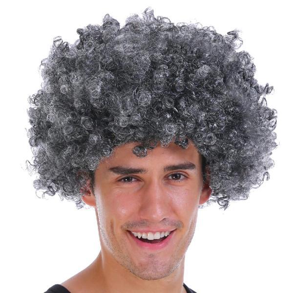 Gri Renk Kabarık Bonus Peruk Afro Takma Saç - Image 1