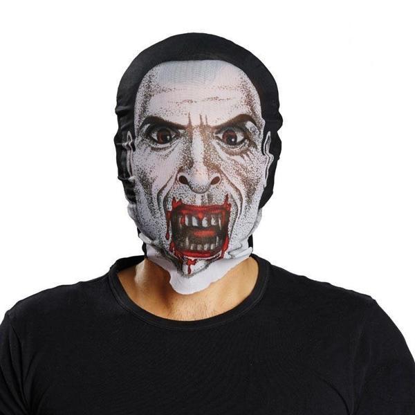 Kafaya Tam Geçmeli Bez Vampir Maskesi - Streç Korku Maskesi - 3D Baskılı Maske Model 2 - Image 1