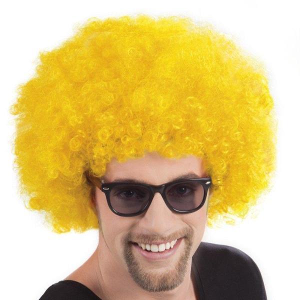 Sarı Renk Kıvırcık Afro Bonus Peruk - Image 1