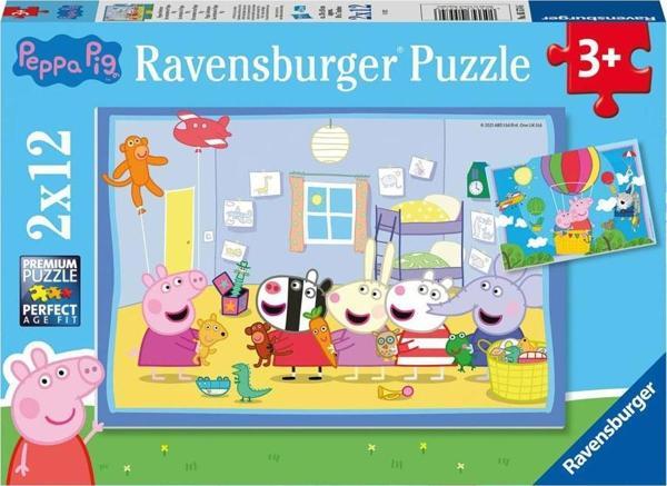 Ravensburger 2x12 Parça Puzzle Peppa Macerada 55746 - Image 1