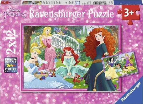 Ravensburger 2x12 Parça Puzzle WD Princess 076208  - Image 1