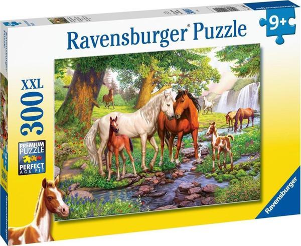 Ravensburger 300 Parça Puzzle Nehirde Atlar 129041  - Image 1