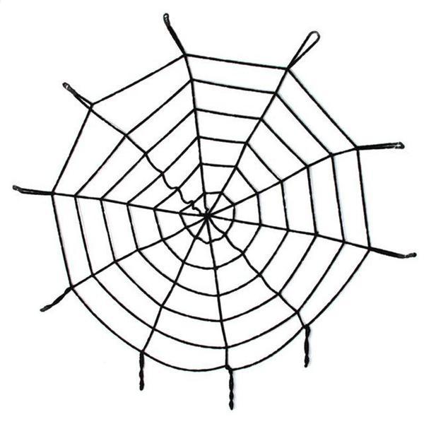 Halloween Cadılar Bayramı Örümcek Ağ Dekor Siyah 1.5 Metre - Image 1