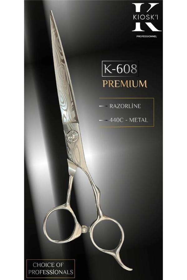 Kioski Profesyonel Premium Lüks Makas 440-C 6,5 Numara K-608 - Image 1
