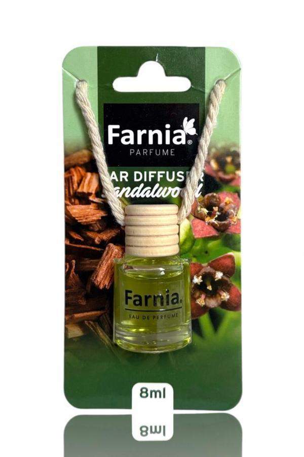 Farnia Yüksek Esanslı Askılı Araç Kokusu EDP Parfüm Sandal Ağacı 8 Ml - Image 1