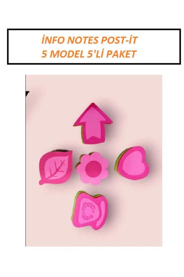 Halsa İnfo Notes Şekilli Yapışkanlı Kağıt Pos-İt 5X5 Cm 100 Lü 3 Renk - Image 1