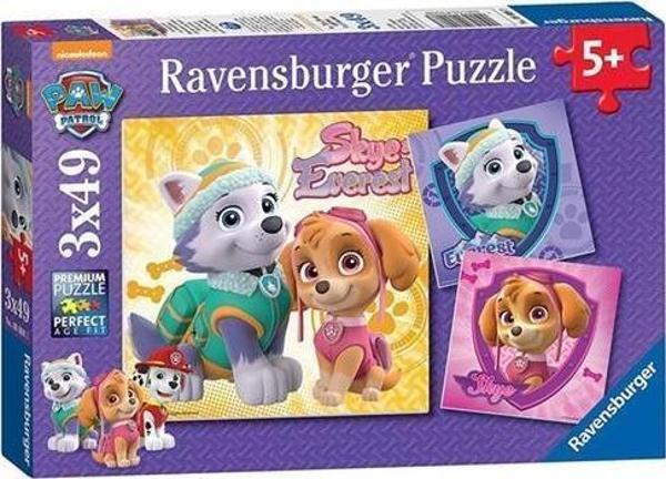 Ravensburger 3x49 Parça Puzzle PP Skye 080083  - Image 1