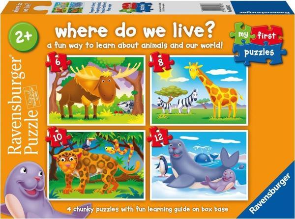 Ravensburger 6/8/10/12 Parça Puzzle Yaşadığım Yer 030583 - Image 1