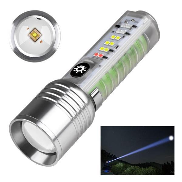 Profesyonel TG LED Güçlü 8 Modlu Type-C 1000 Lümen Polis Çakarlı Şarjlı El Feneri - Image 1